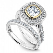 Shared Prong Halo Engagement Ring R040-03WYM