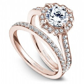 Rose Gold Vintage Styled Engagement Ring