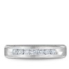 Mens Diamond Channel set wedding bands with Mil-Grain