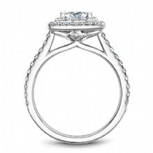 Shared Prong Halo Engagement Ring R051-06WM
