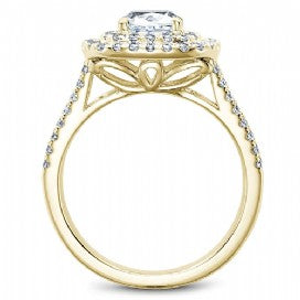 Shared Prong Halo Engagement Ring B220-01YM