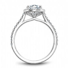 Shared Prong Halo Engagement Ring R050-01WM