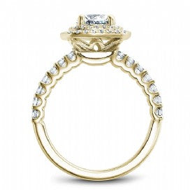 Shared Prong Halo Engagement Ring B222-01YM