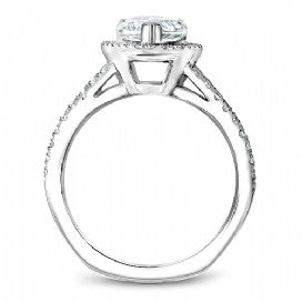 Split Shank Halo Pear Engagement Ring