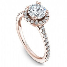 Shared Prong Halo Engagement Ring B007-01RM