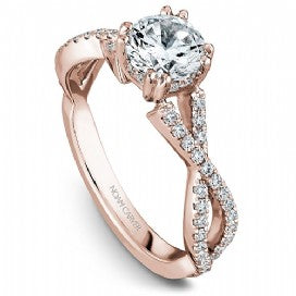 rose gold infinity engagement ring