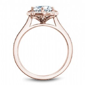 Shared Prong Halo Engagement Ring R031-01RM