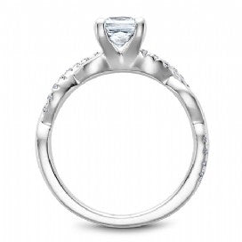 braided diamond engagement ring