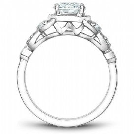 Shared Prong Art Deco Styled Engagement Ring B252-01WM