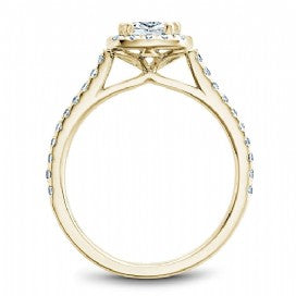 Shared Prong Halo Engagement Ring R050-05YM