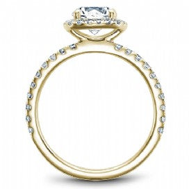 Shared Prong Halo Engagement Ring B223-01YM