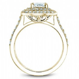 Shared Prong Halo Engagement Ring B182-01YM
