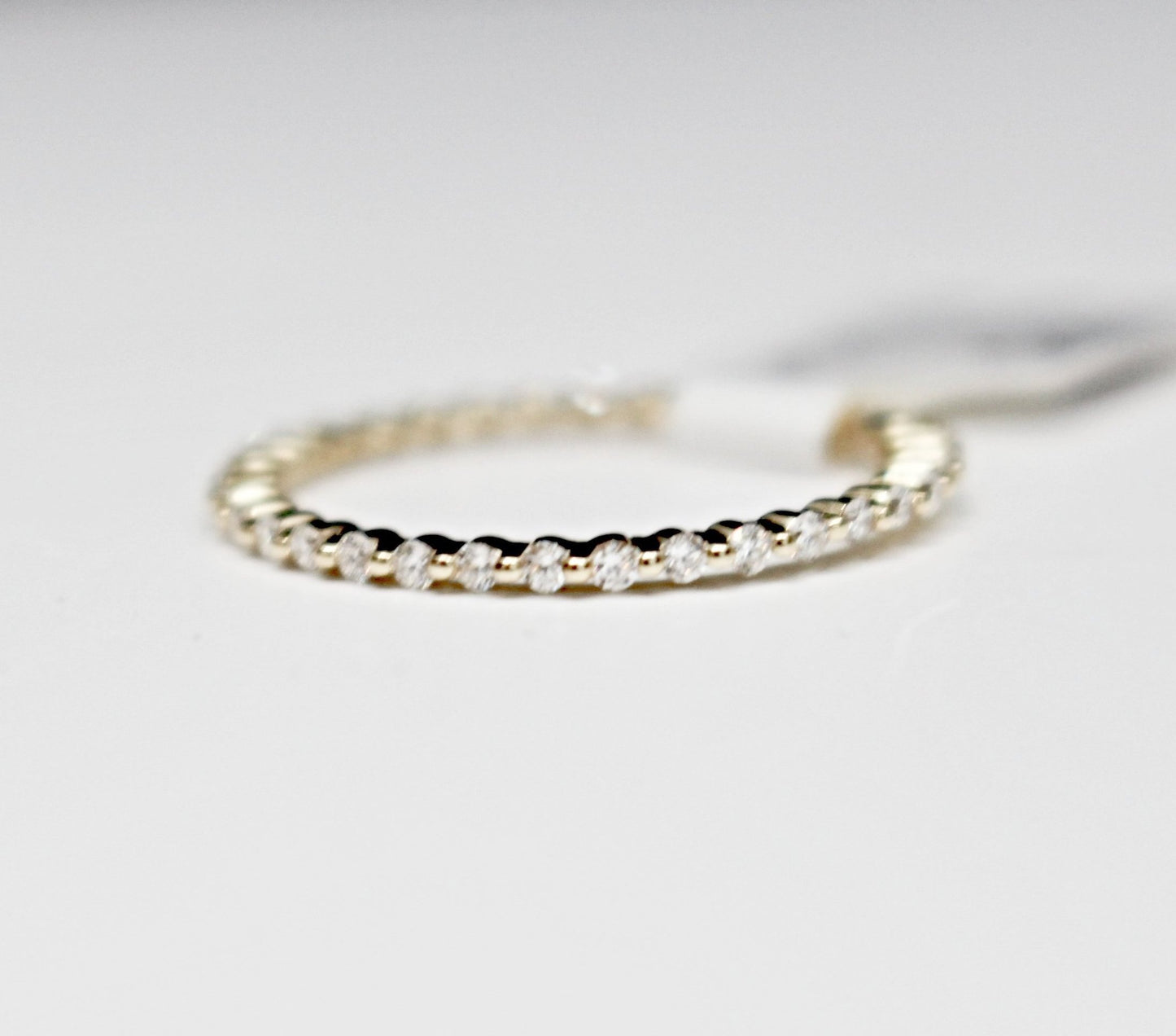 Diamondaire Single Shared Prong Eternity Stackable Bands