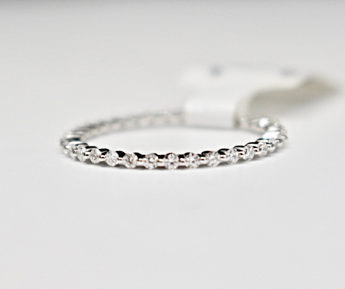 Diamondaire Single Shared Prong Eternity Stackable Bands