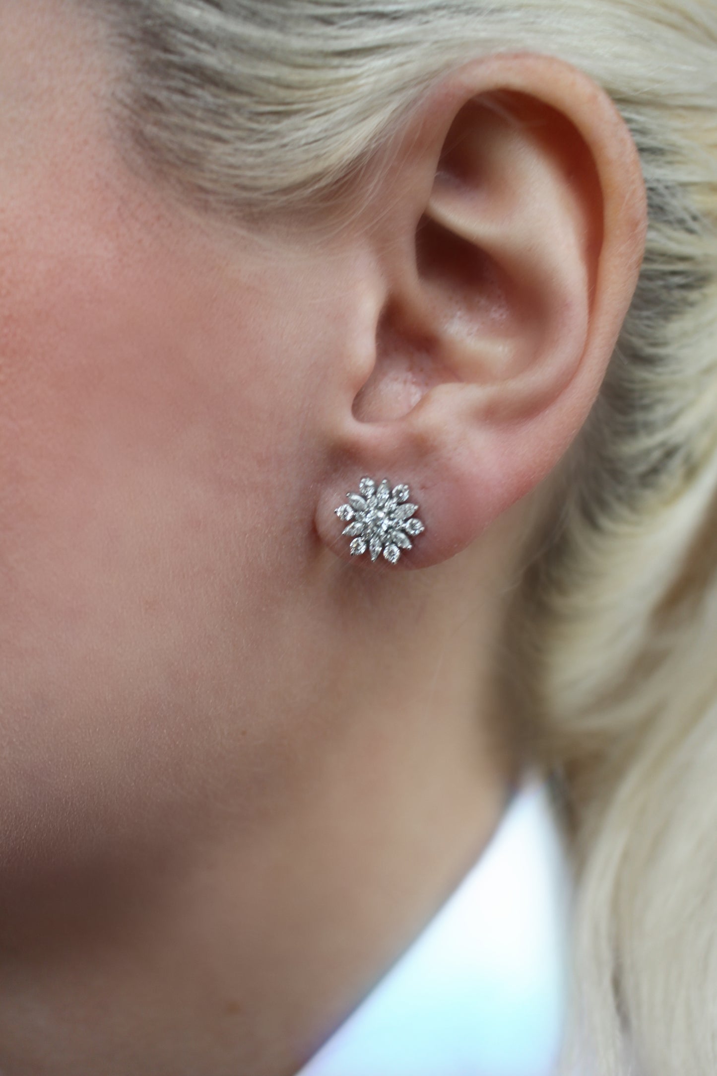 Diamond Vintage Inspired Starburst Earrings